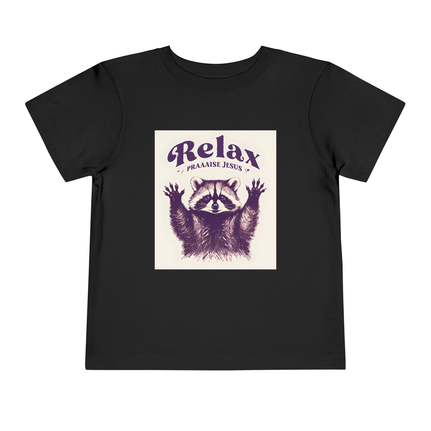 Toddler - Raccoon Relax and Praise Jesus Tee
