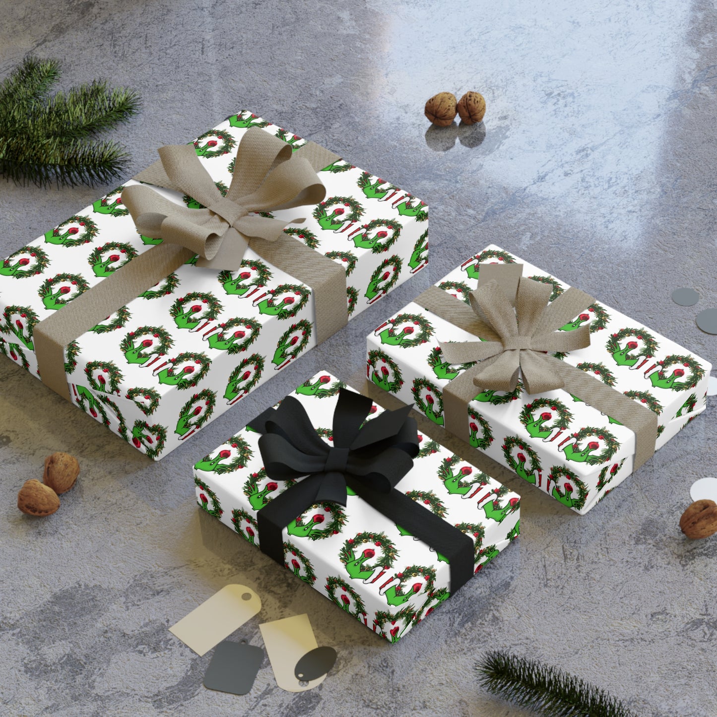 Wrapping Paper, Grinch Gift Wrap, Naughty Christmas Present, Tits the Season, Holiday Gift Wrap Roll