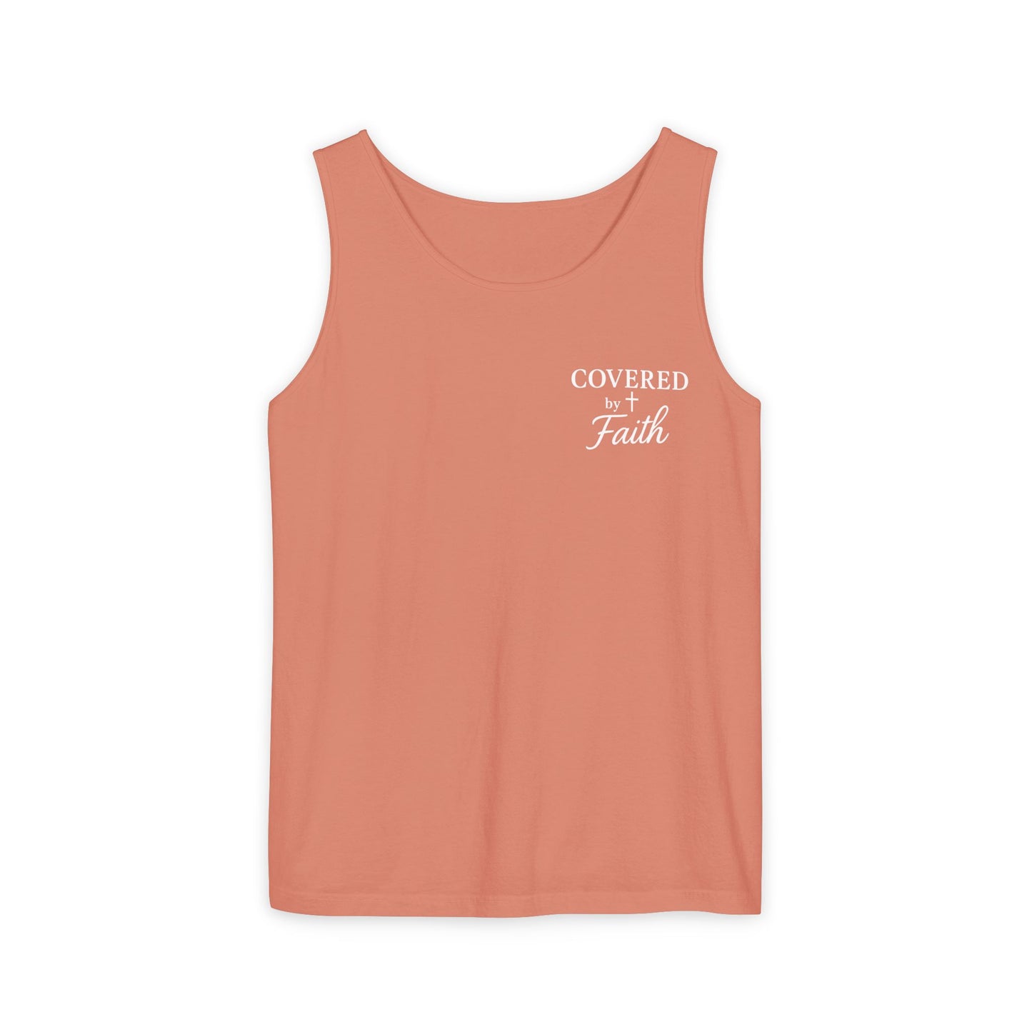 Adult Unisex Covered by Faith Tank Top Jesus Saved Me (Front & Back Design)