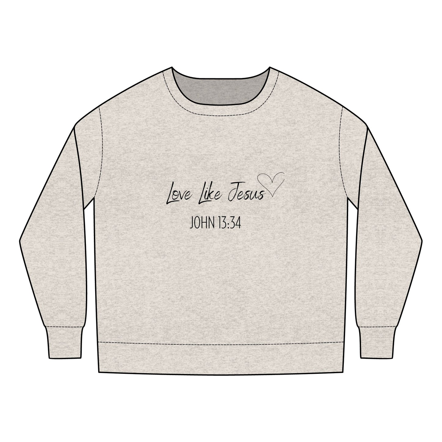Toddler - Love Like Jesus John 13:34 Crewneck Sweatshirt