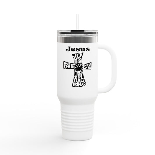 Inspirational Jesus Travel Mug - 40oz Insulated Tumbler for Faith and Hope
