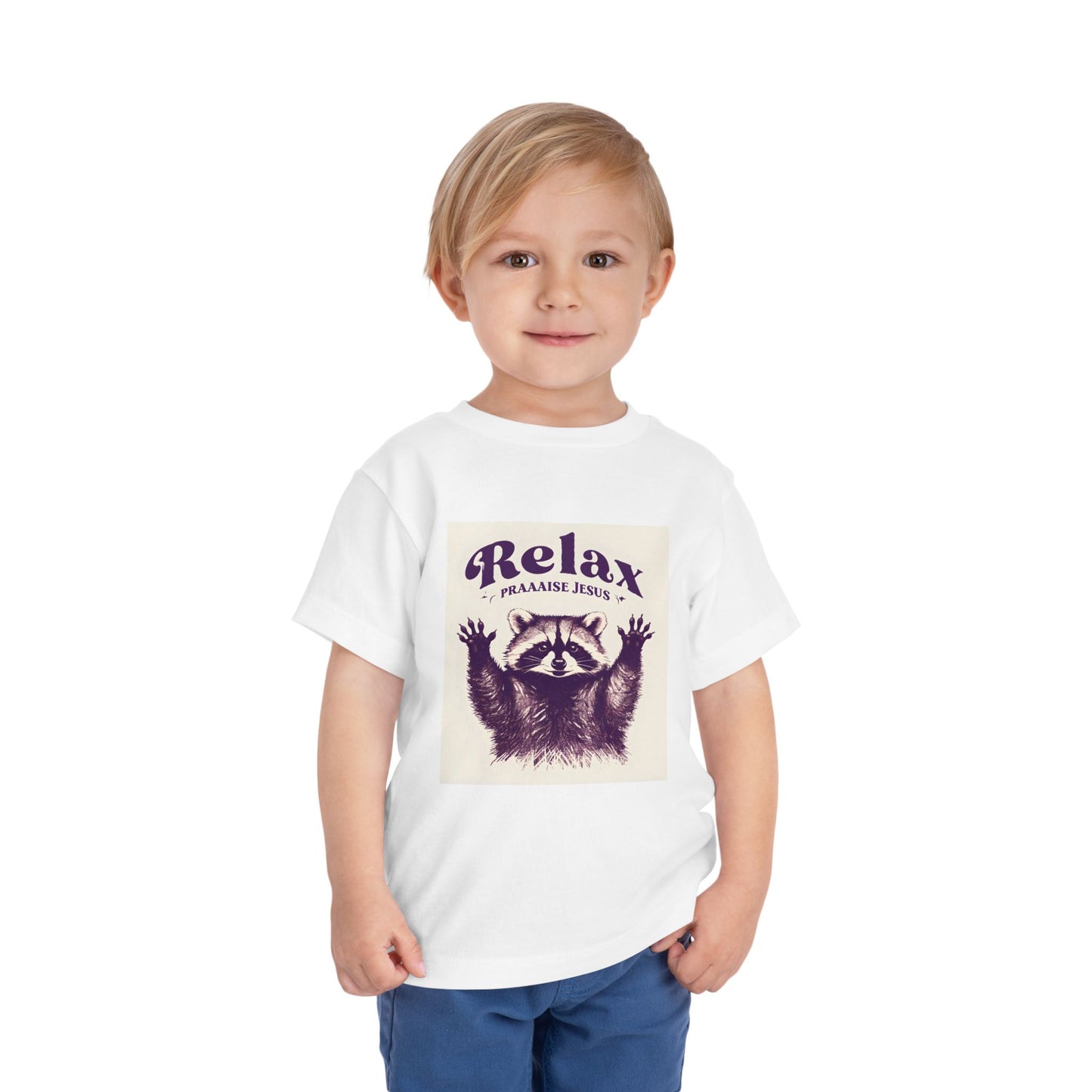 Toddler - Raccoon Relax and Praise Jesus Tee