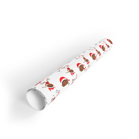 Funny Naughty Nice Elf Christmas Wrapping Paper Roll | Holiday Gift Wrap