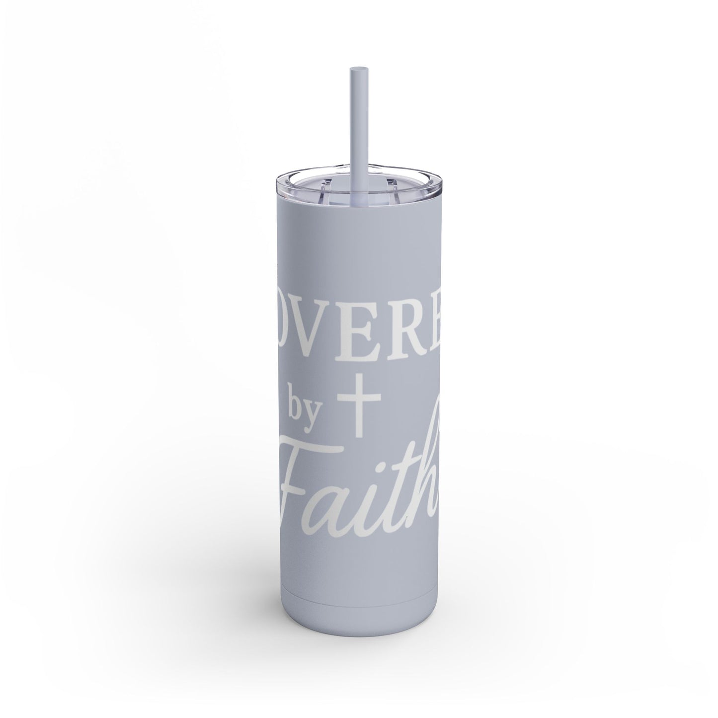 Covered By Faith Skinny Matte Tumbler