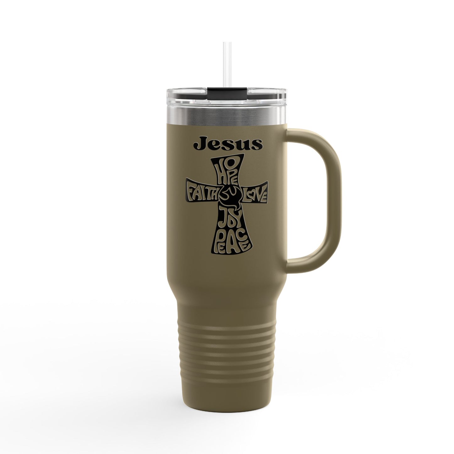 Inspirational Jesus Travel Mug - 40oz Insulated Tumbler for Faith and Hope