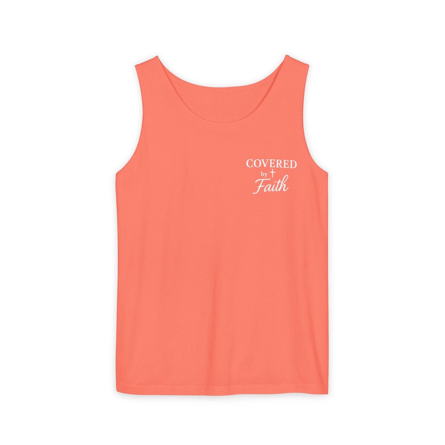 Adult Unisex Covered by Faith Tank Top Jesus Saved Me (Front & Back Design)