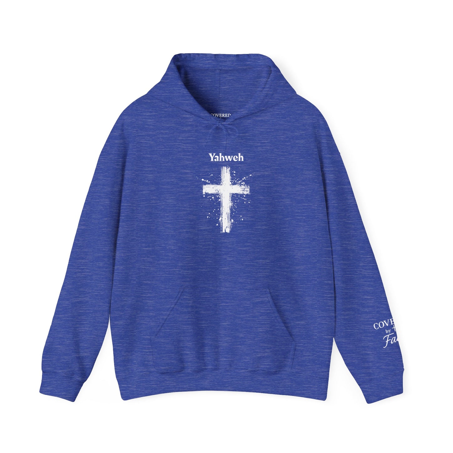Adult Unisex Faith-Inspired Hoodie with Yahweh Cross Design