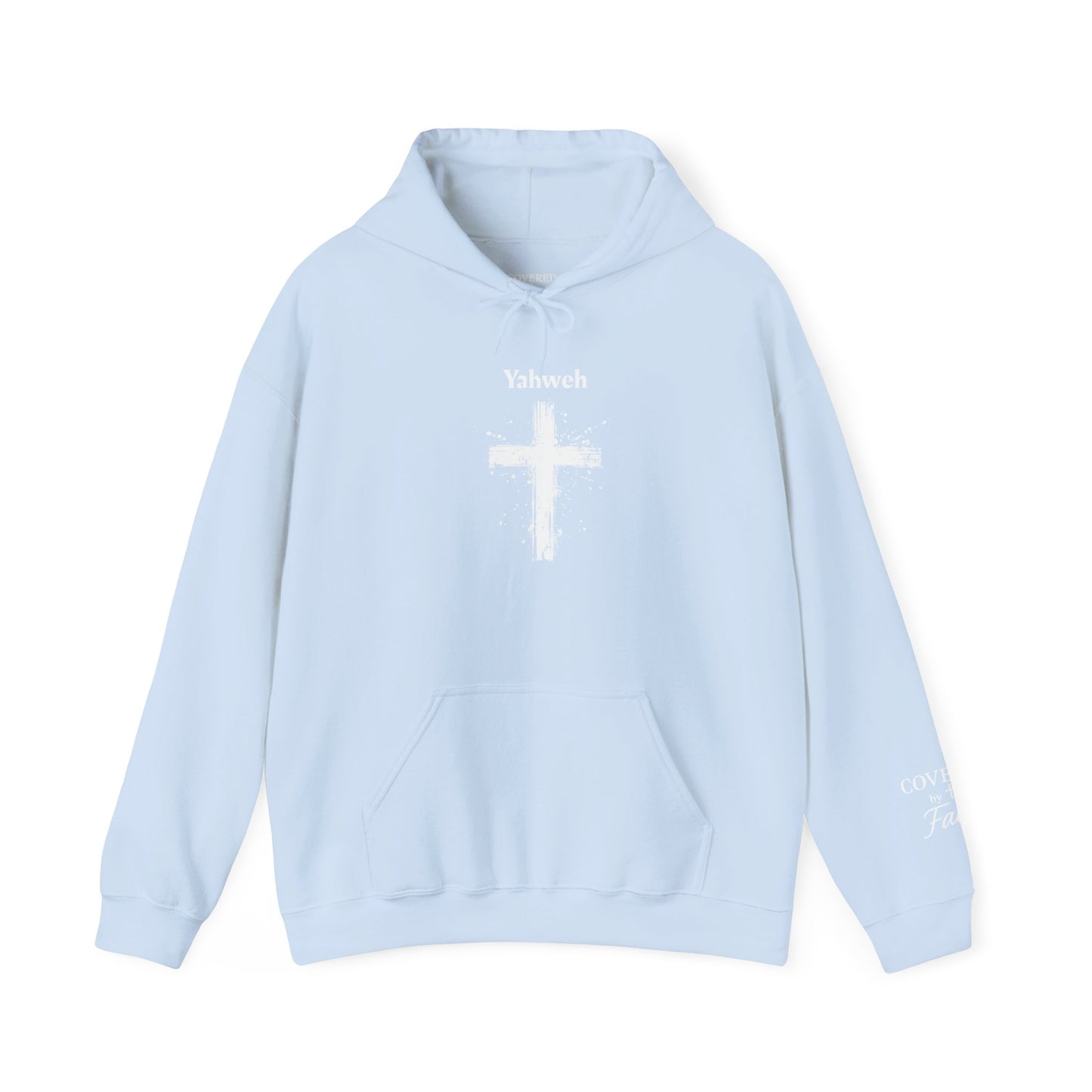 Adult Unisex Faith-Inspired Hoodie with Yahweh Cross Design