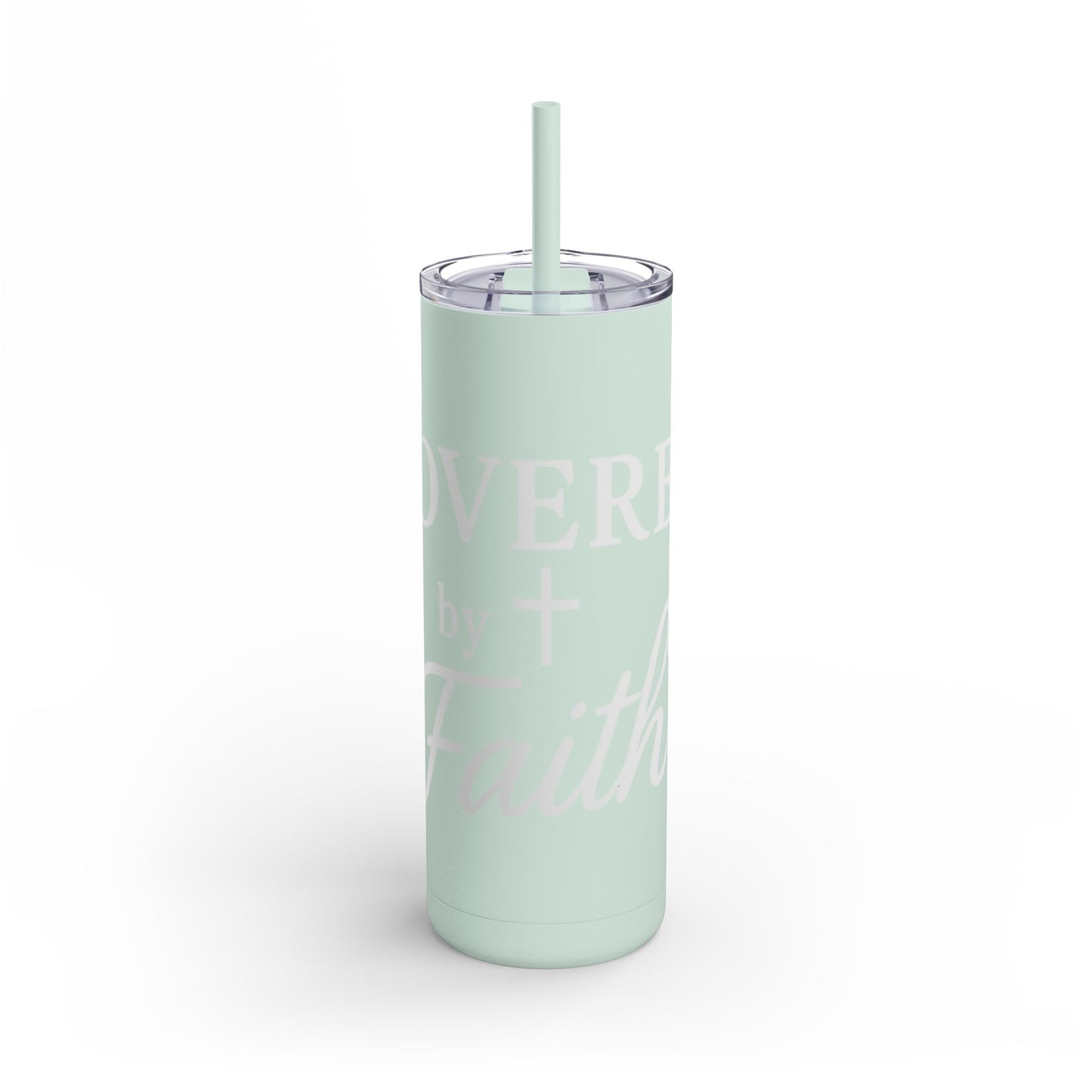 Covered By Faith Skinny Matte Tumbler