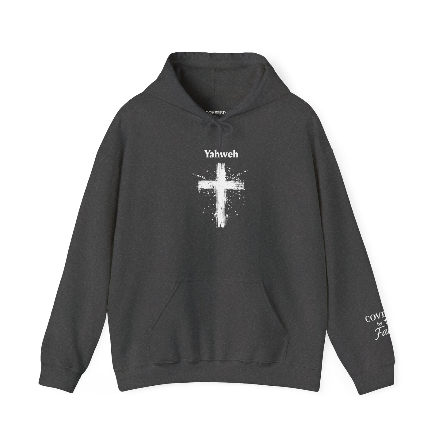 Adult Unisex Faith-Inspired Hoodie with Yahweh Cross Design