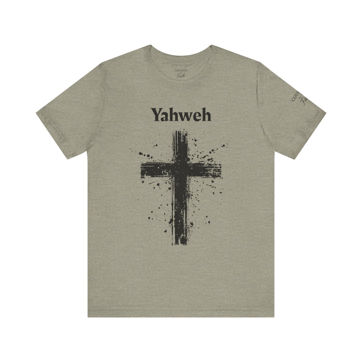 Adult Unisex Short Sleeve Tee - Yahweh Cross Graphic Shirt