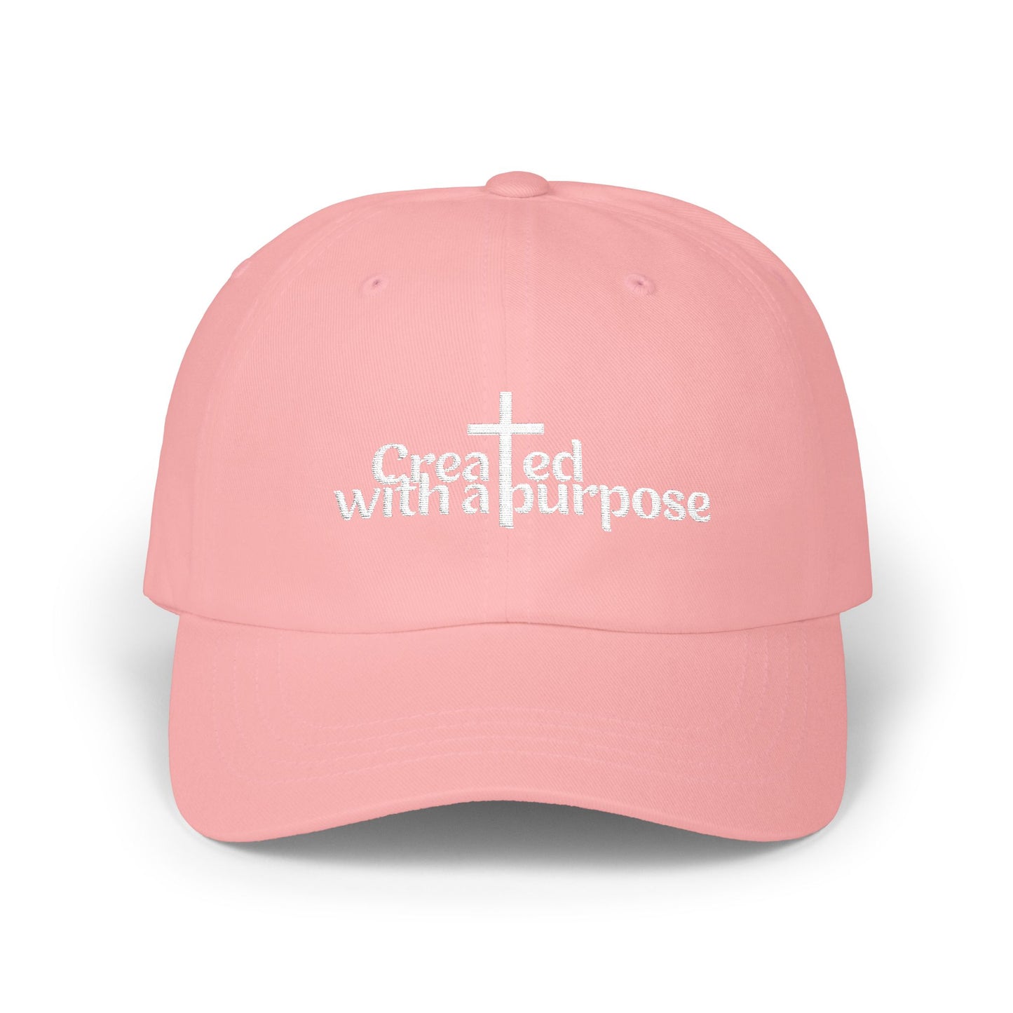 Adult Embroidered Classic Dad Cap - 'Created with a Purpose'