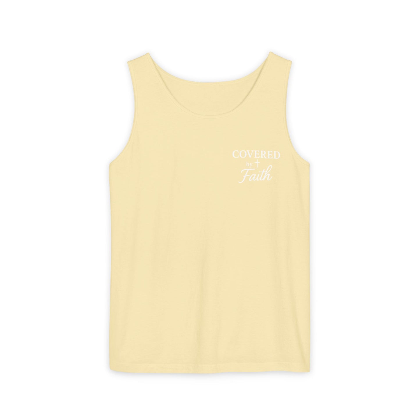 Adult Unisex Covered by Faith Tank Top Jesus Saved Me (Front & Back Design)