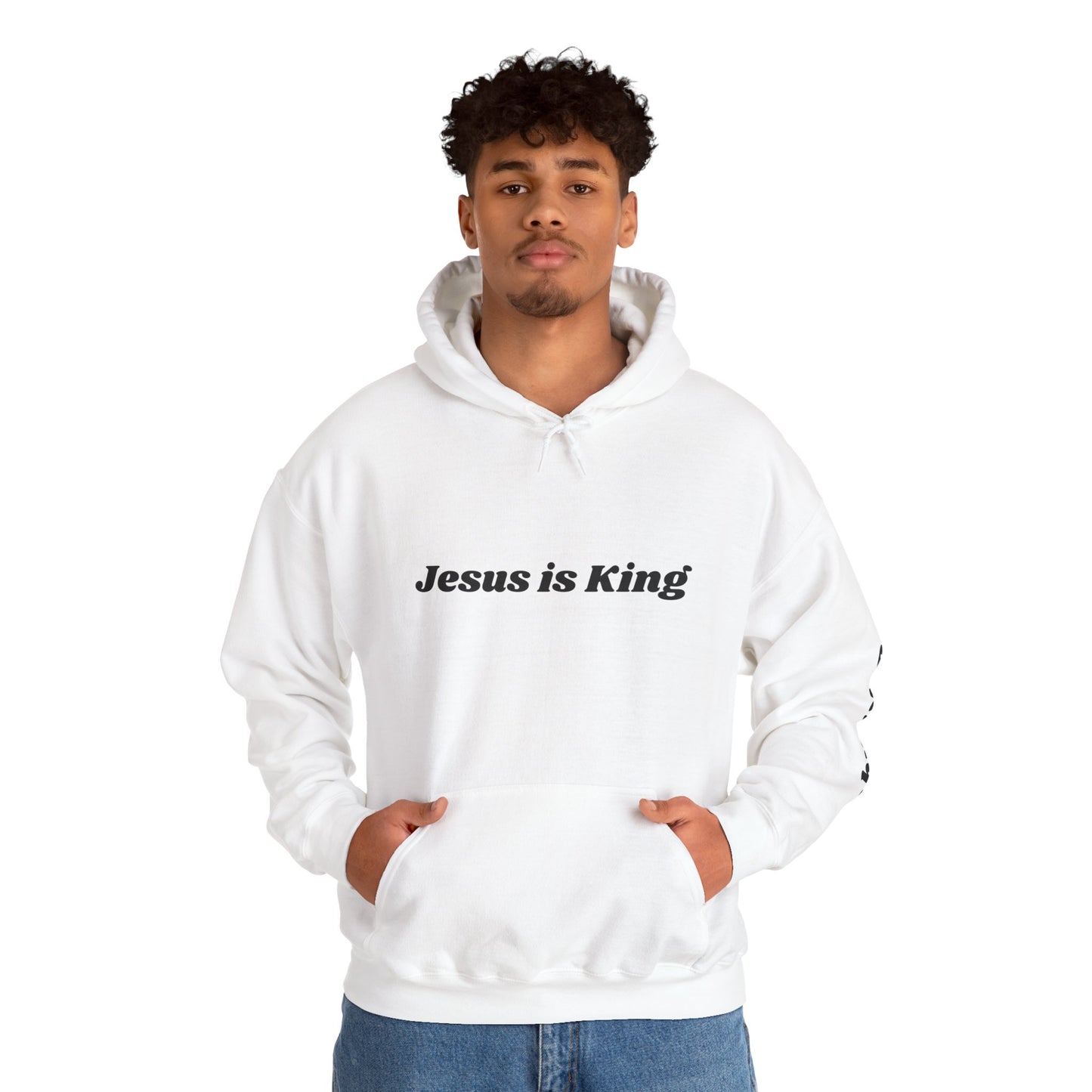 Adult Unisex - Jesus is King Hoodie, John 14:6 Sleeve