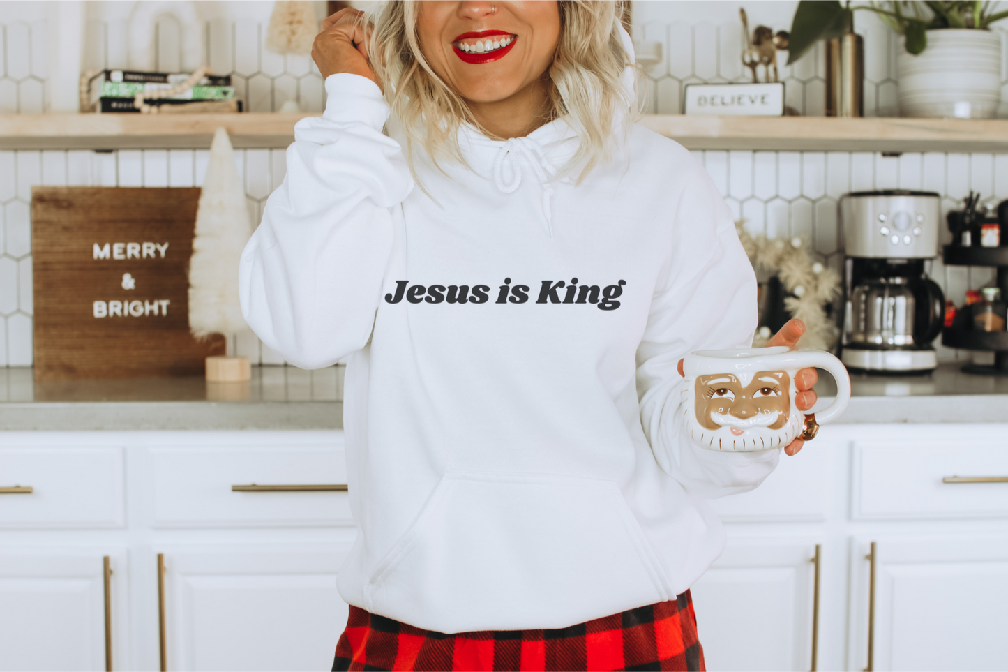 Adult Unisex - Jesus is King Hoodie, John 14:6 Sleeve