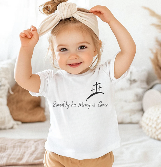 Toddler - Saved by His Mercy & Grace Tee