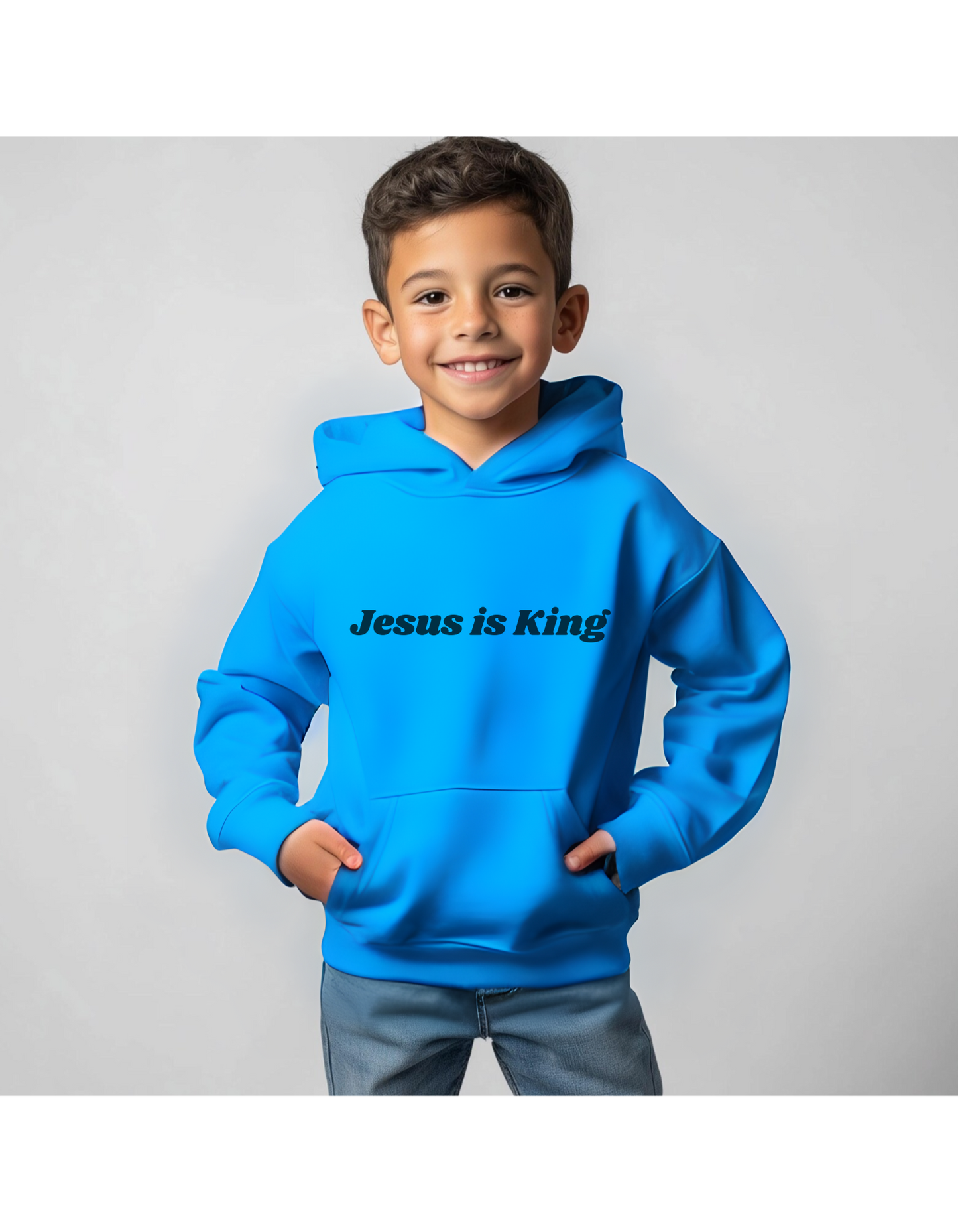 Toddler - Jesus is King Fleece Hoodie (Front & Back Design)