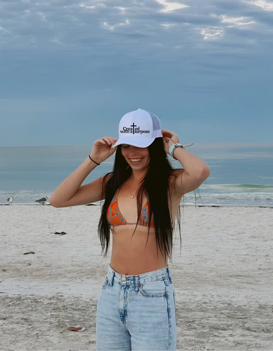 Adult Embroidered Classic Dad Cap - 'Created with a Purpose'