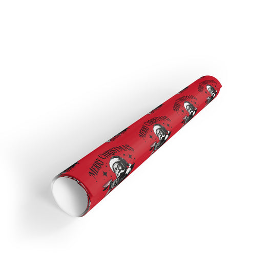 Santa Claus Martini Vintage Wrapping Paper Roll, Gift Wrapping Paper Roll