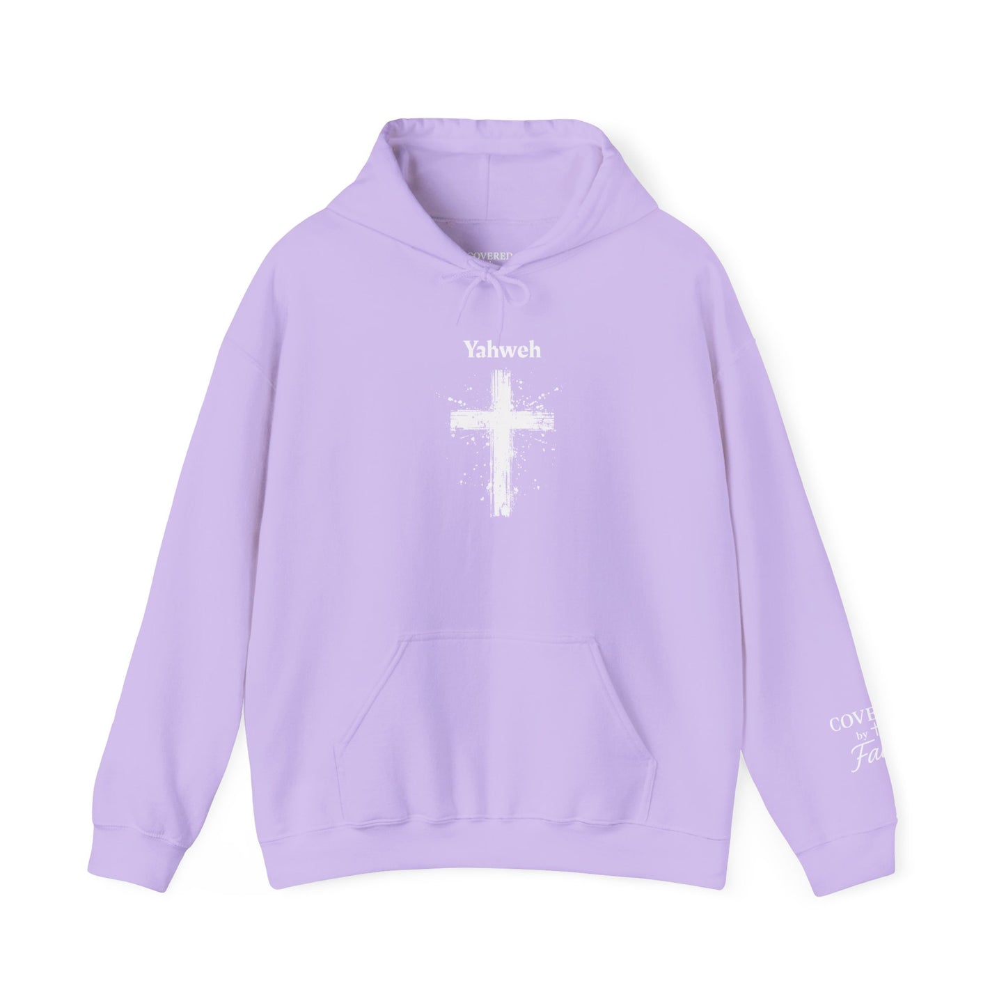 Adult Unisex Faith-Inspired Hoodie with Yahweh Cross Design