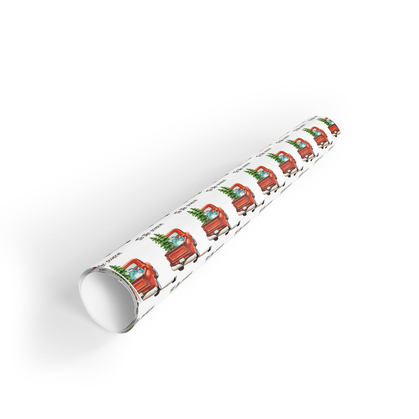 Wrapping Paper Rolls, Vintage Christmas, Old Red Truck Design, Tis the Season, Holiday Gift Wrap, Festive Packaging