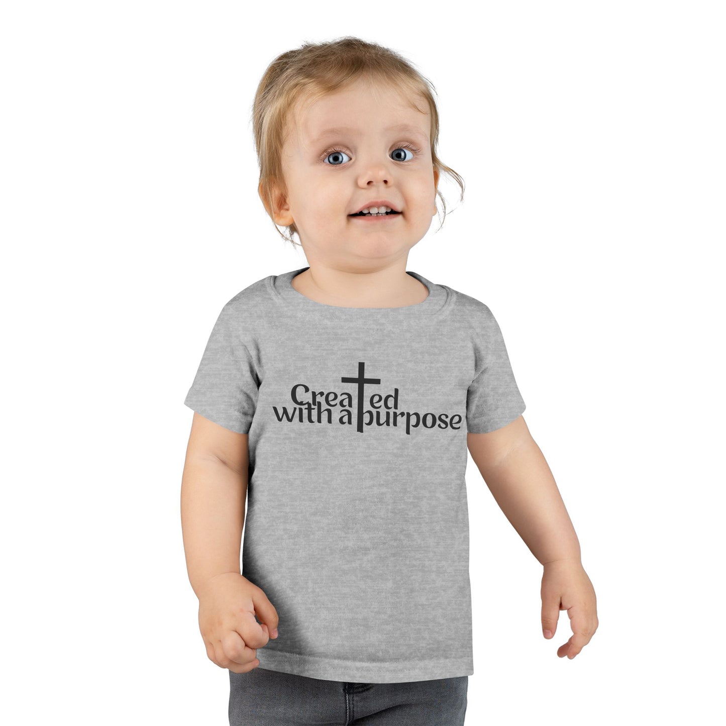Toddler T-Shirt Created with a Purpose - Inspirational Kids Tee