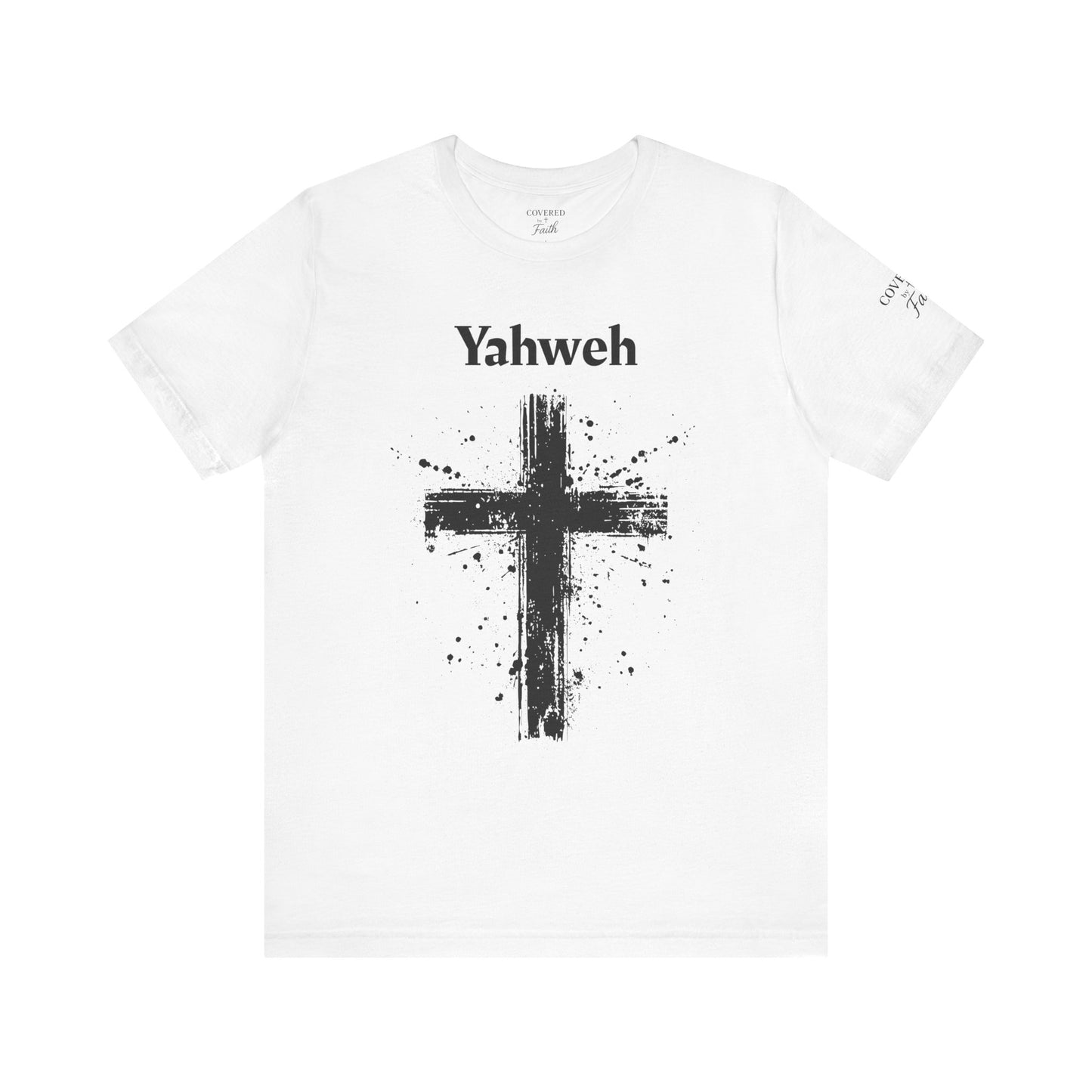 Adult Unisex Short Sleeve Tee - Yahweh Cross Graphic Shirt