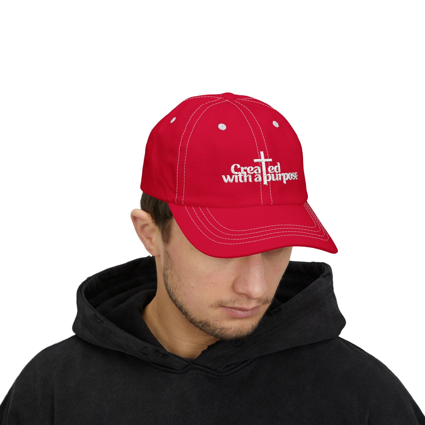 Adult Embroidered Classic Dad Cap - 'Created with a Purpose'