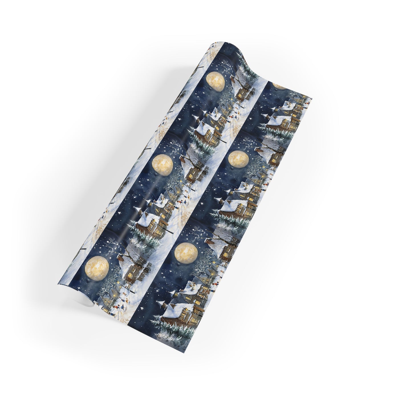 Nostalgic Winter Night Wrapping Paper Roll, Gift Wrapping Paper