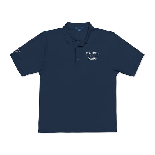 Unisex Embroidered Covered by Faith Short Sleeved Polo Shirt