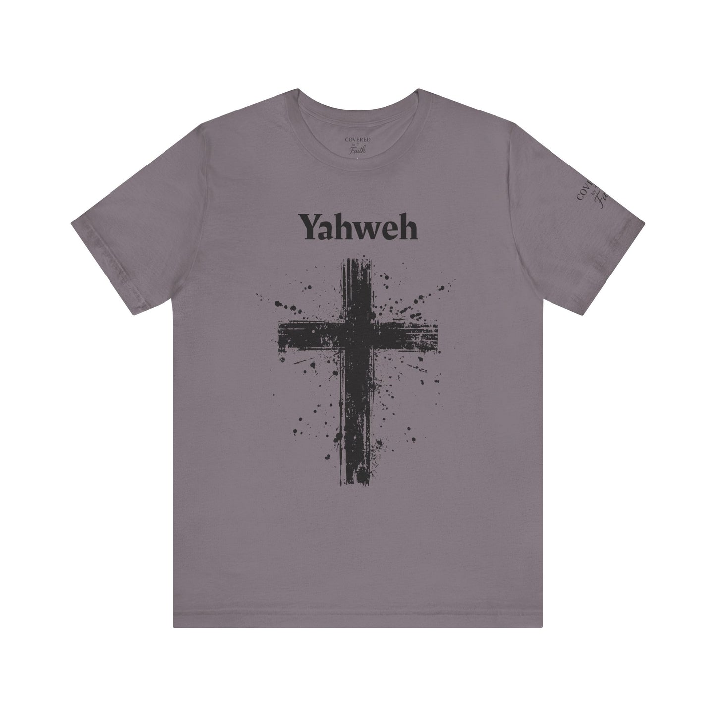 Adult Unisex Short Sleeve Tee - Yahweh Cross Graphic Shirt