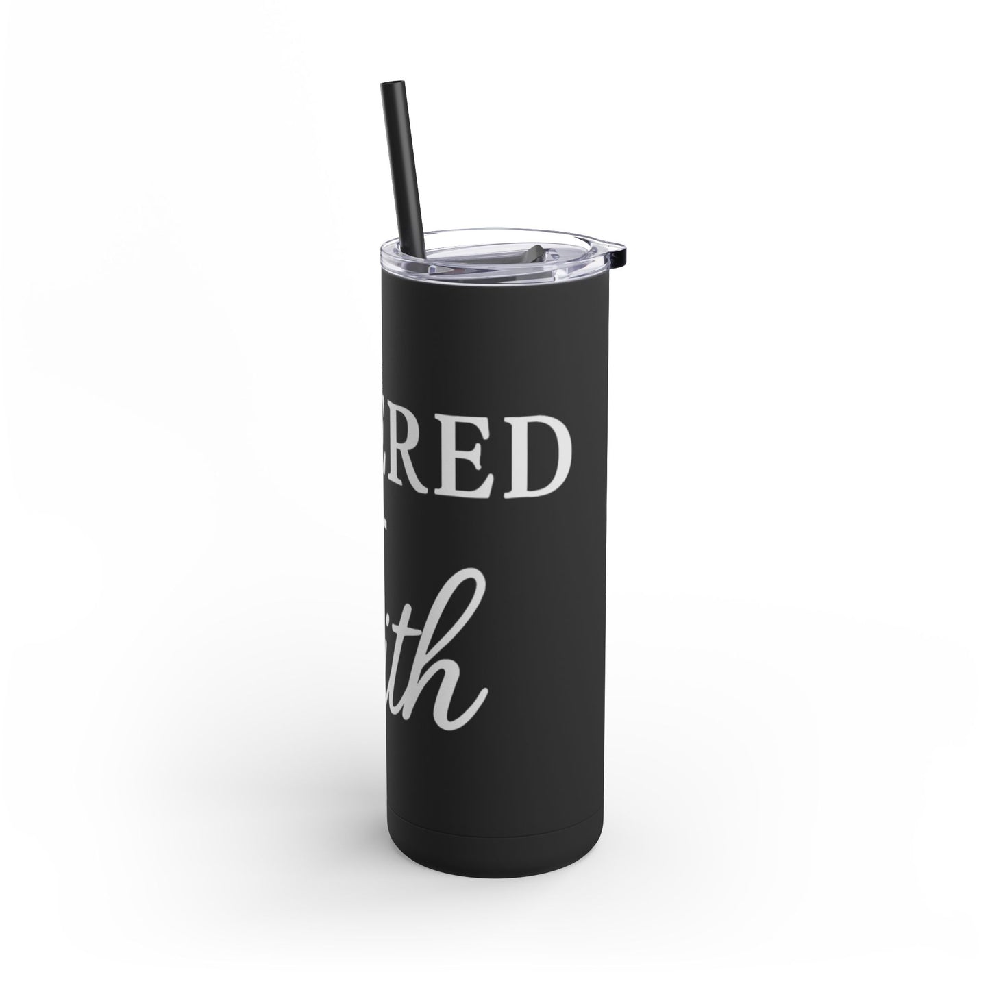 Covered By Faith Skinny Matte Tumbler