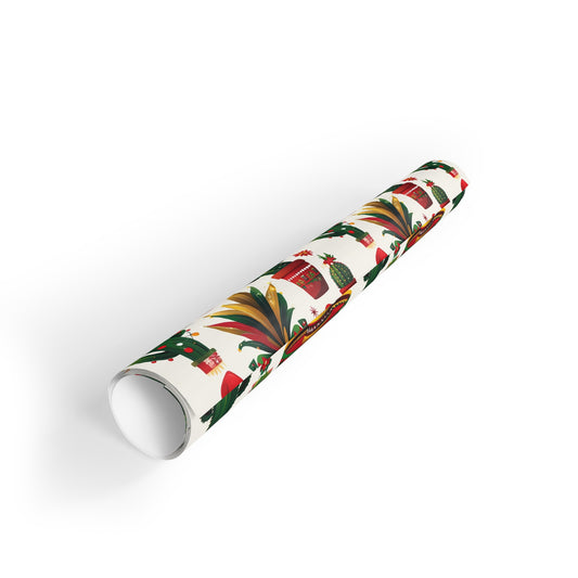 Mexican Christmas Gift Wrapping Paper Rolls, Holiday Present Wrap, Festive Xmas Gift Wrap Roll, Unique Wrapping Paper, 1pc Roll