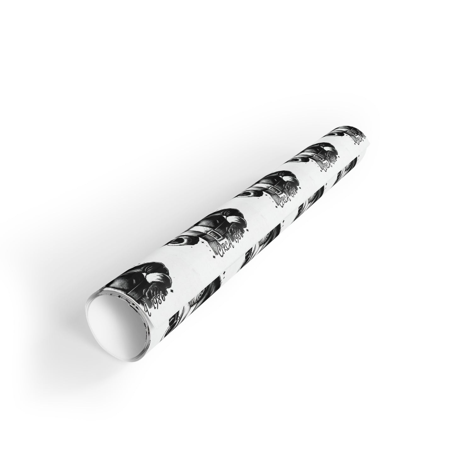 Vintage Santa Martini Christmas Wrapping Paper Roll | Holiday Gift Wrap