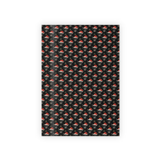Santa Hats and Bulls Christmas Wrapping Paper Roll | Gift Wrap