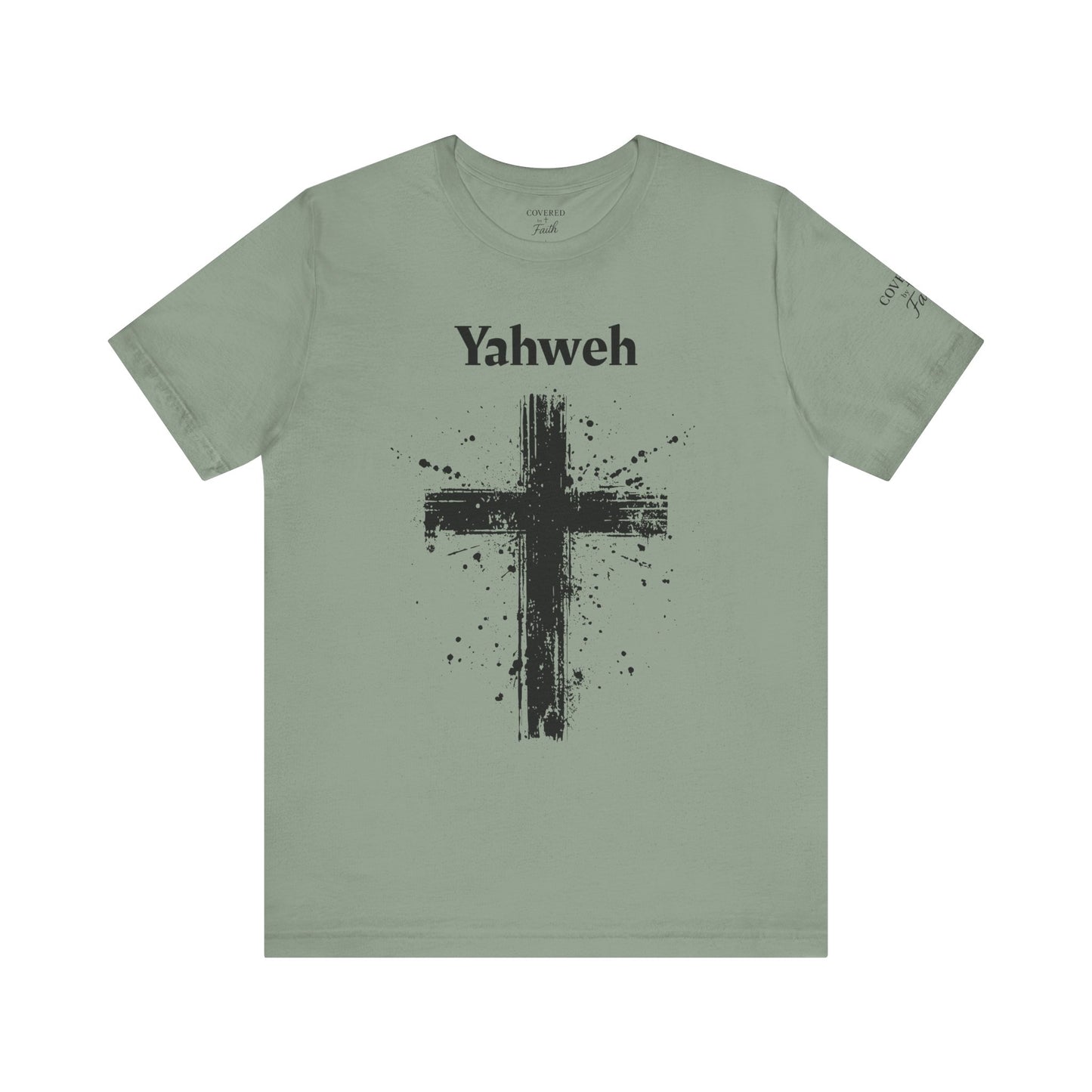 Adult Unisex Short Sleeve Tee - Yahweh Cross Graphic Shirt