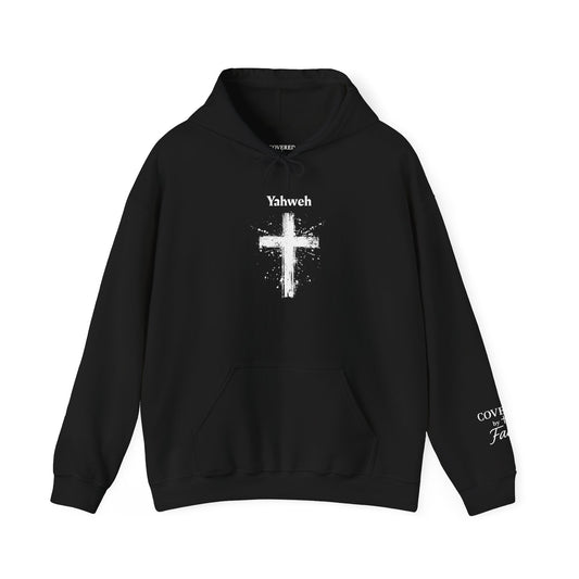 Adult Unisex Faith-Inspired Hoodie with Yahweh Cross Design