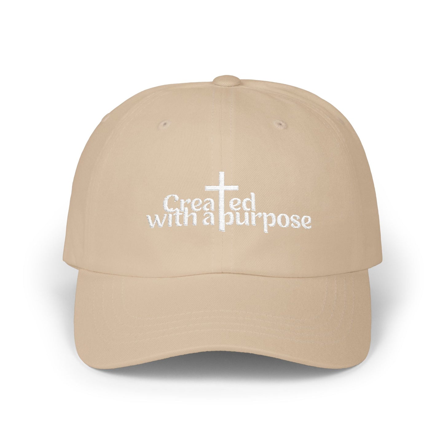 Adult Embroidered Classic Dad Cap - 'Created with a Purpose'