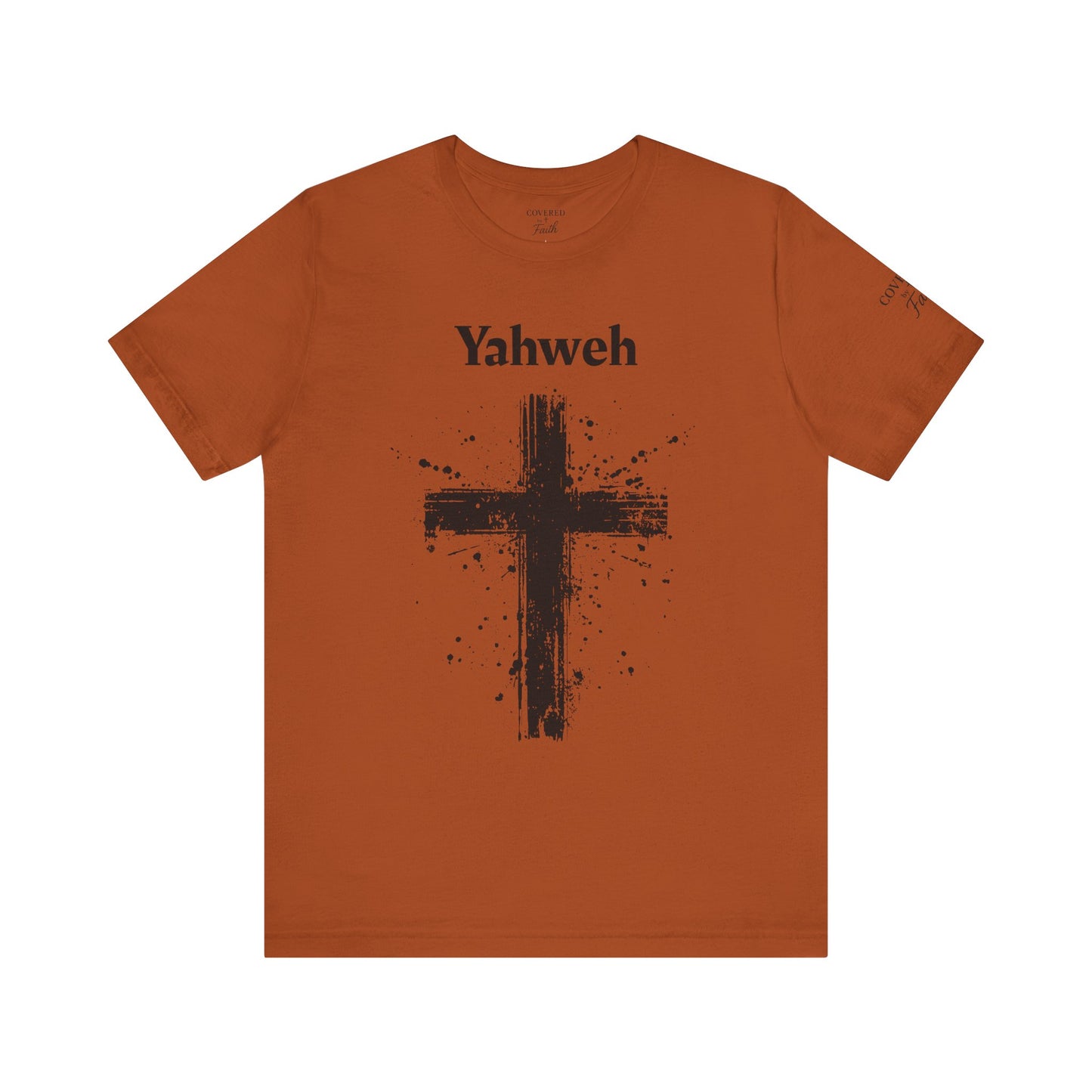 Adult Unisex Short Sleeve Tee - Yahweh Cross Graphic Shirt