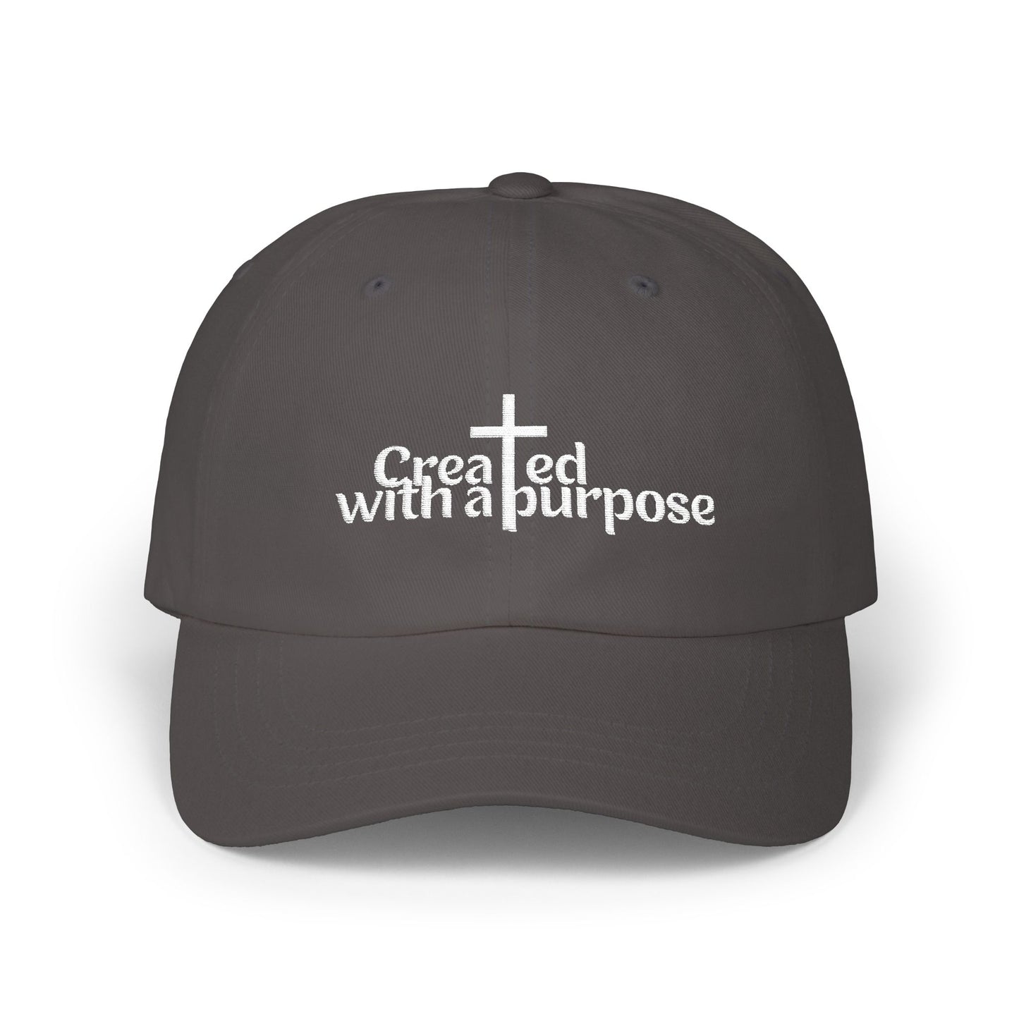 Adult Embroidered Classic Dad Cap - 'Created with a Purpose'