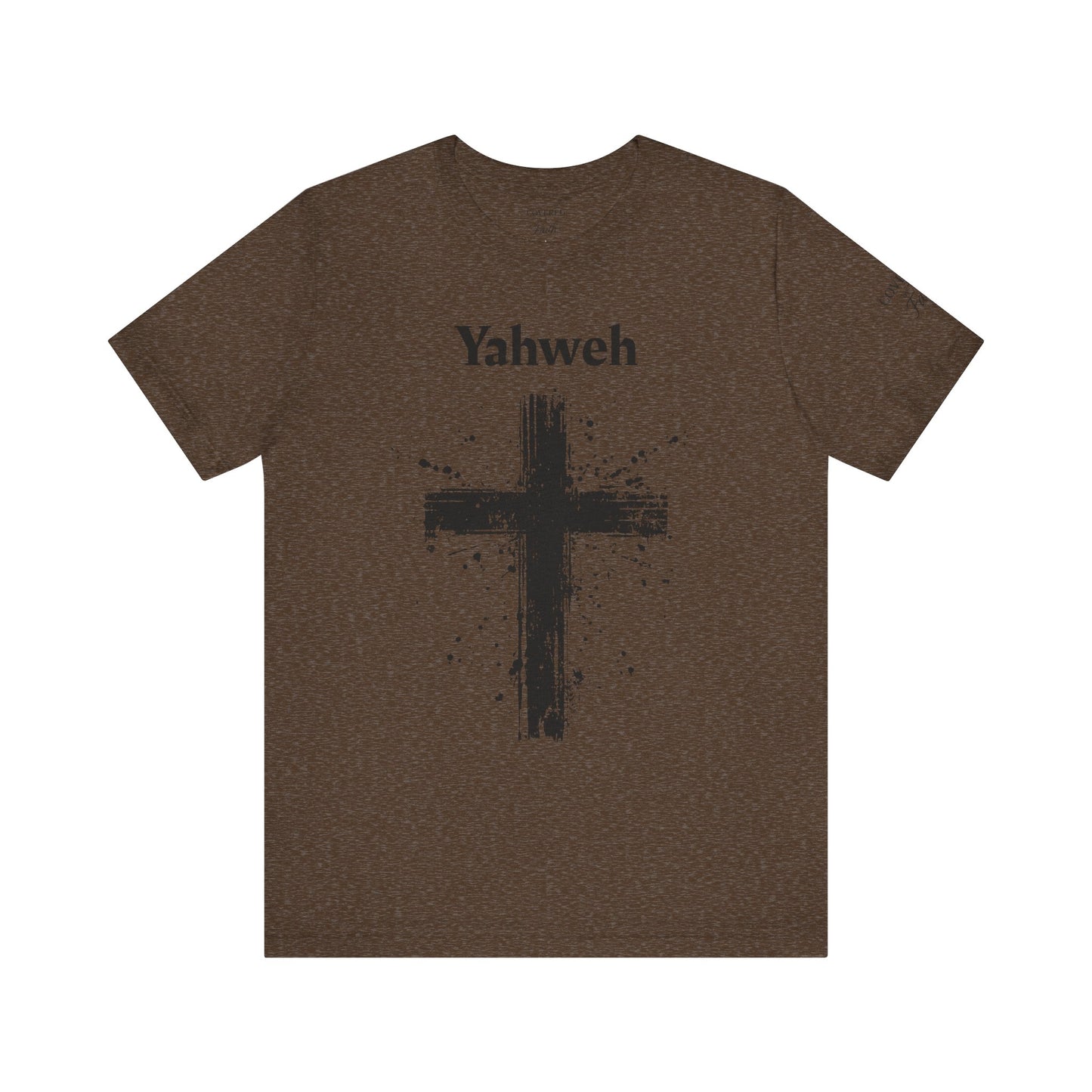 Adult Unisex Short Sleeve Tee - Yahweh Cross Graphic Shirt