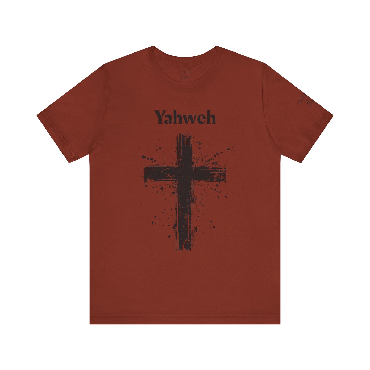 Adult Unisex Short Sleeve Tee - Yahweh Cross Graphic Shirt