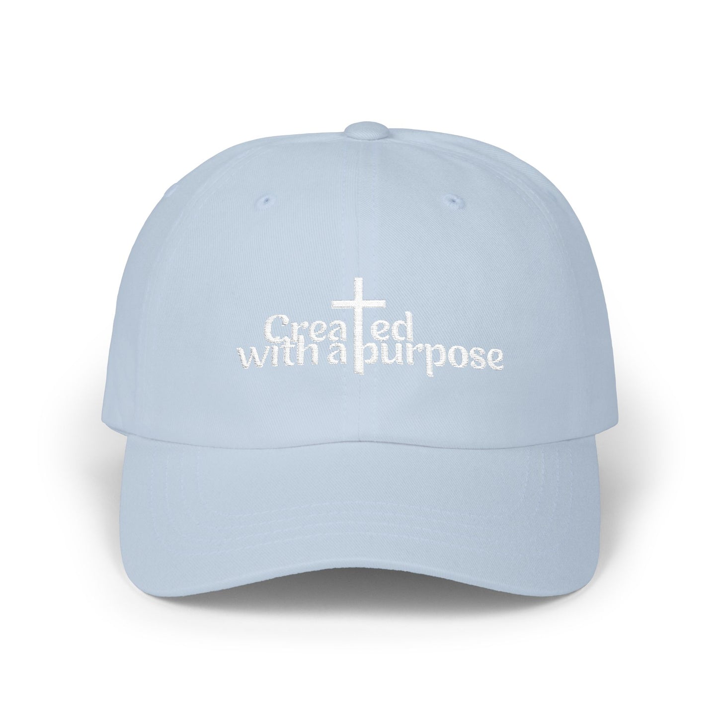 Adult Embroidered Classic Dad Cap - 'Created with a Purpose'
