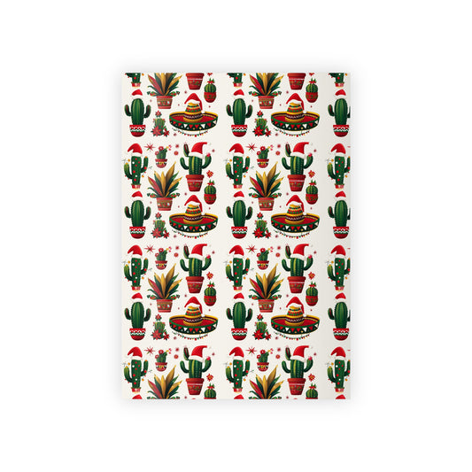 Mexican Christmas Gift Wrapping Paper Rolls, Holiday Present Wrap, Festive Xmas Gift Wrap Roll, Unique Wrapping Paper, 1pc Roll