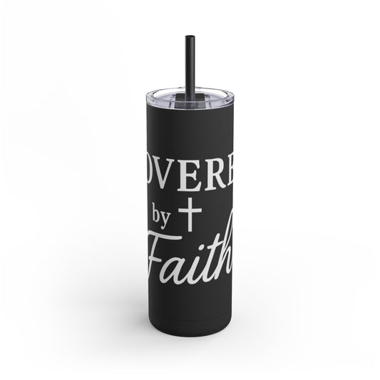 Covered By Faith Skinny Matte Tumbler