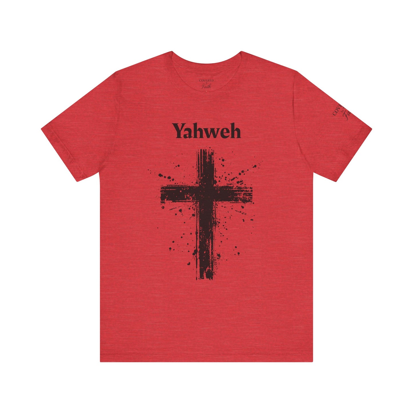 Adult Unisex Short Sleeve Tee - Yahweh Cross Graphic Shirt