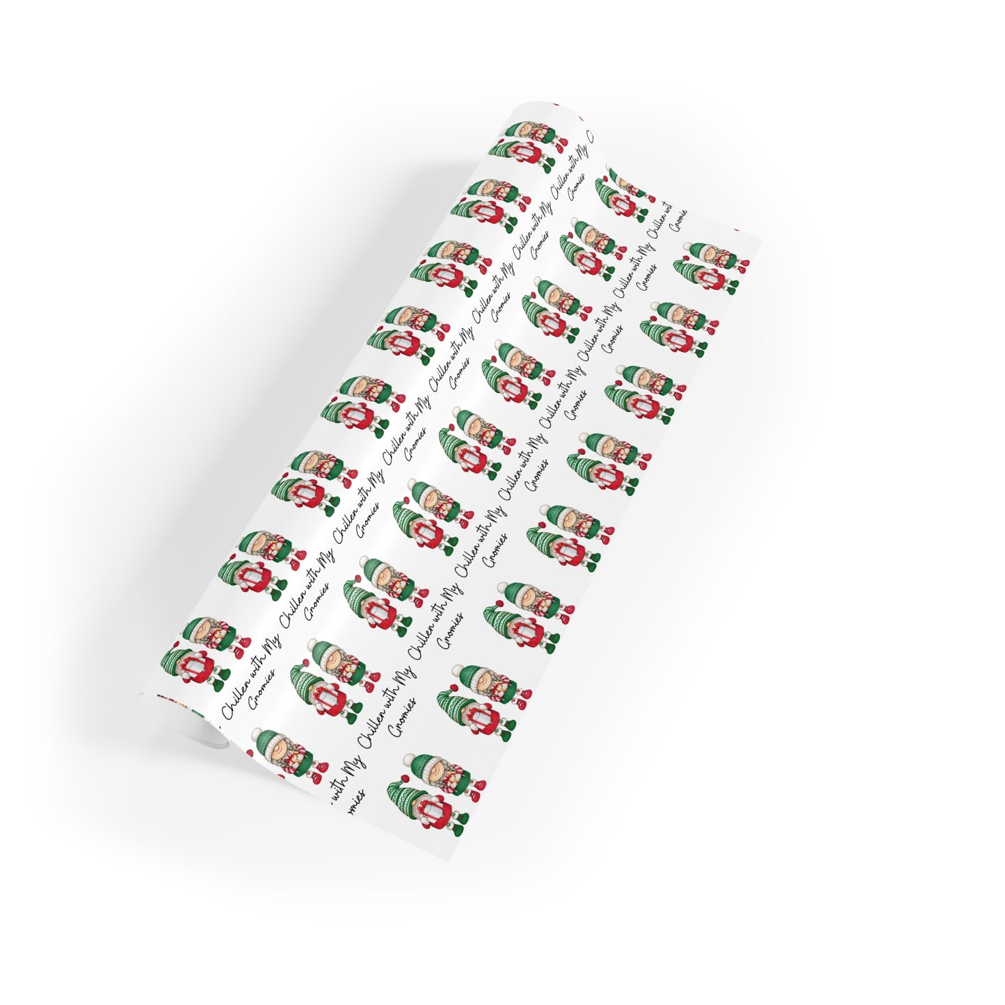Christmas Gnomes Gift Wrapping Paper Roll | Holiday Wrapping Paper