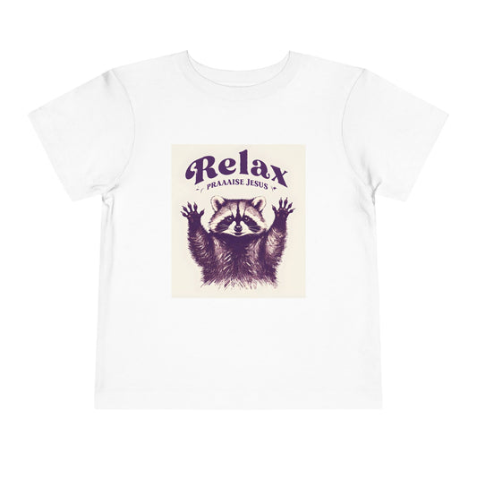 Toddler - Raccoon Relax and Praise Jesus Tee
