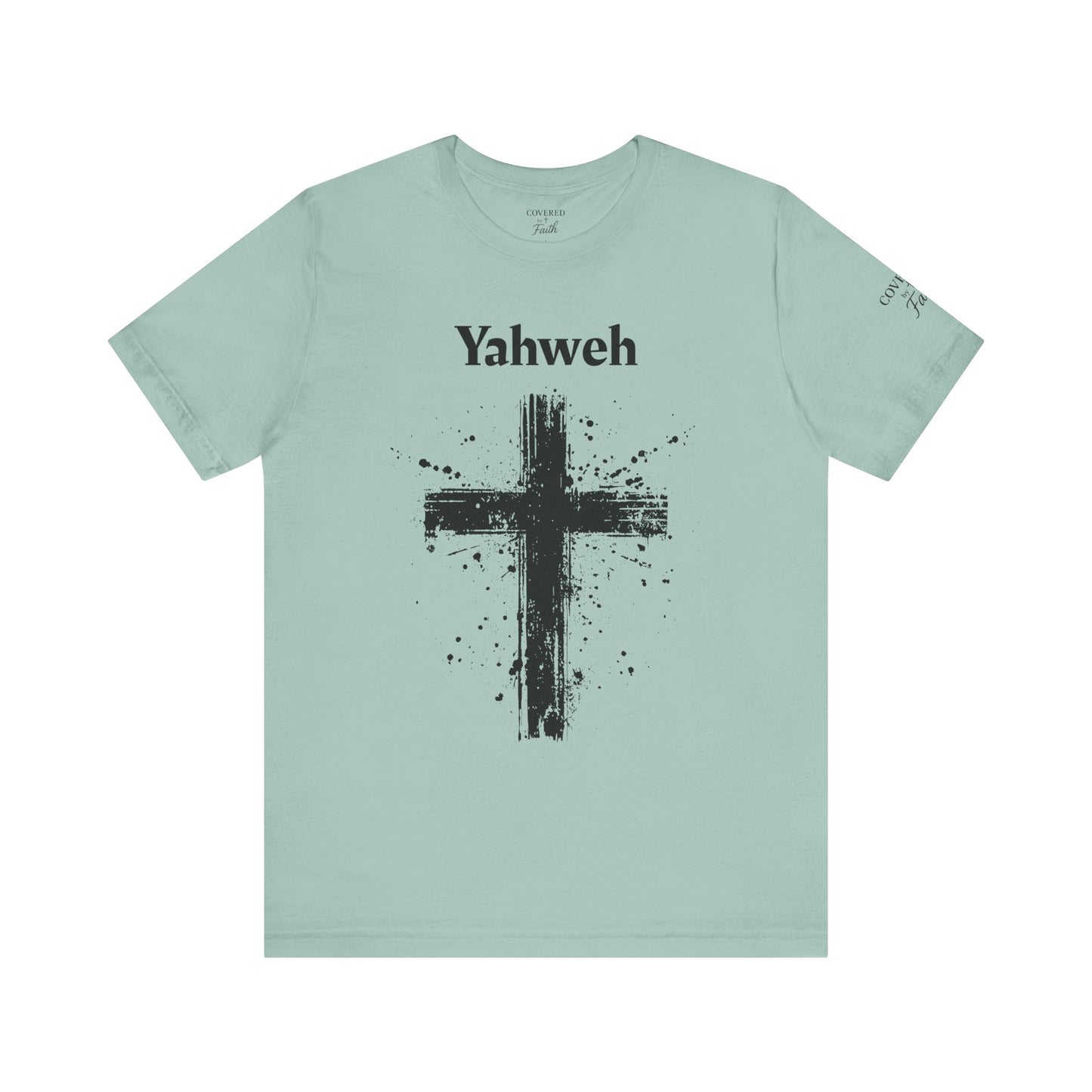 Adult Unisex Short Sleeve Tee - Yahweh Cross Graphic Shirt