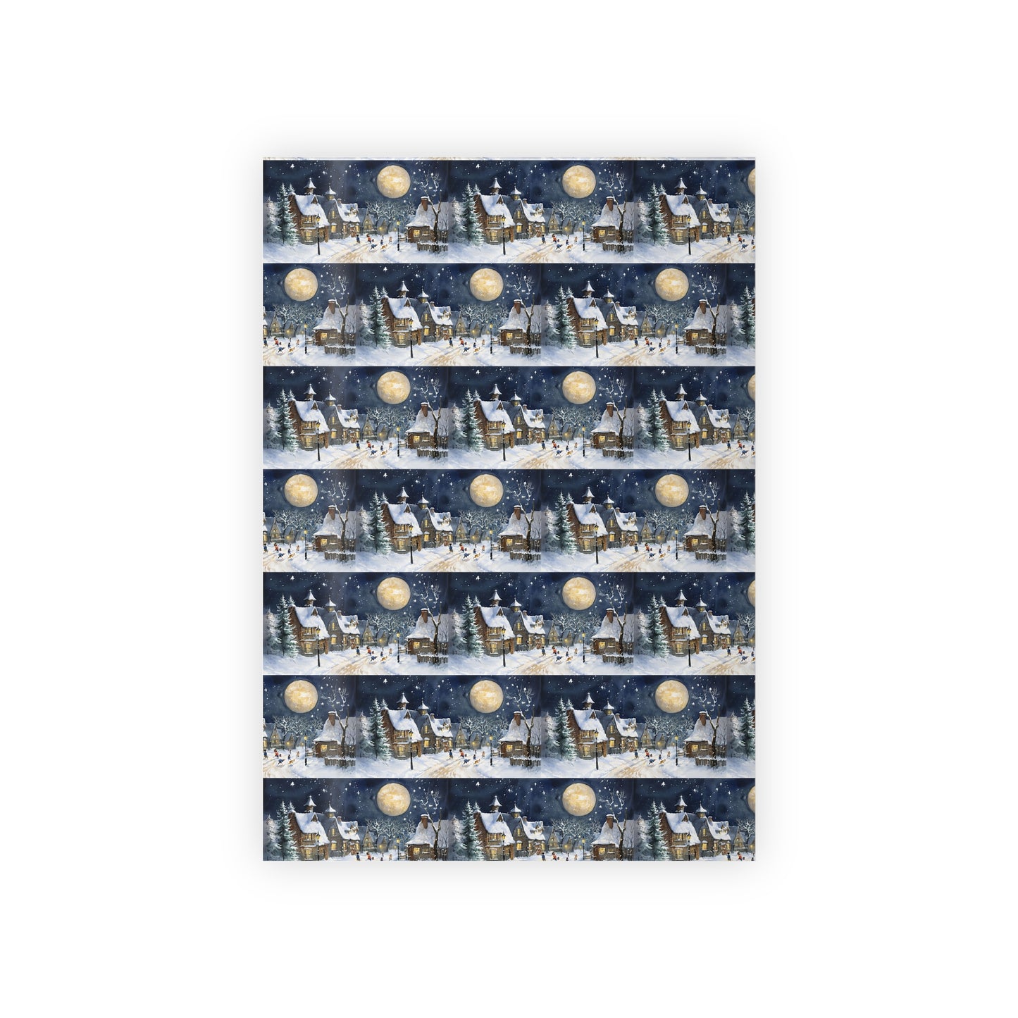 Nostalgic Winter Night Wrapping Paper Roll, Gift Wrapping Paper